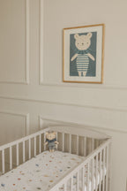 Kinderposter Beer Lorem - Blauw, Eco-papier en verpakking