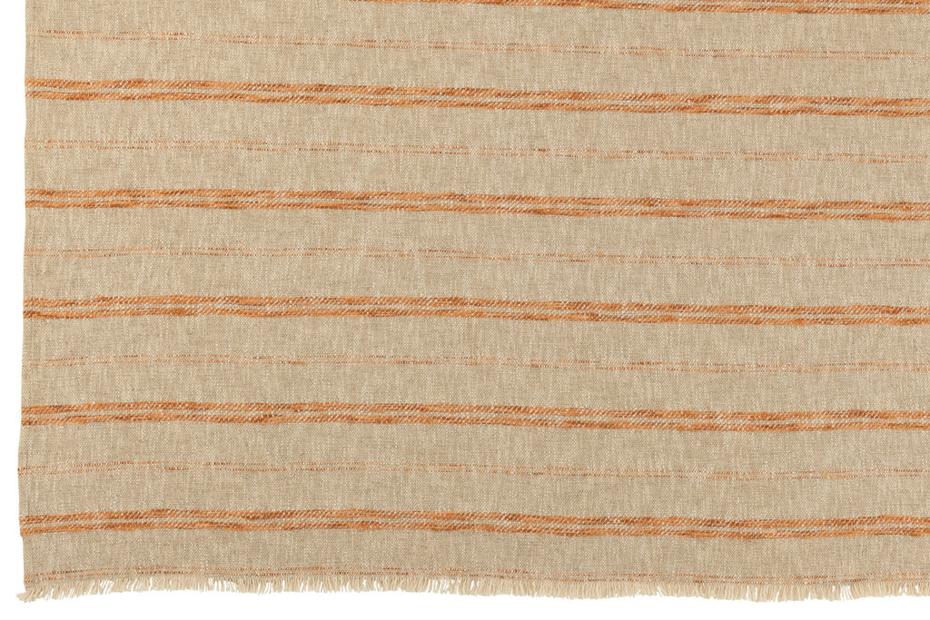 J-Line Plaid Strepen Linnen/Katoen Beige/Roest