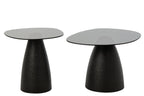 J-Line Salontafels - glas - zwart - set van 2