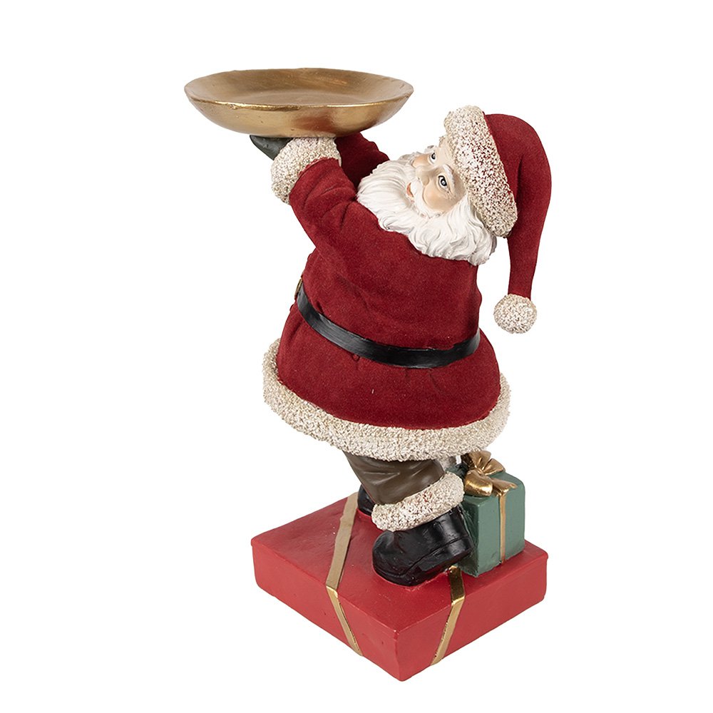 Kerstdecoratie Beeld Kerstman 26 cm Rood Polyresin