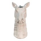 Bloempot Zebra 21x13x26 cm Grijs Steen Bloempot Binnen
