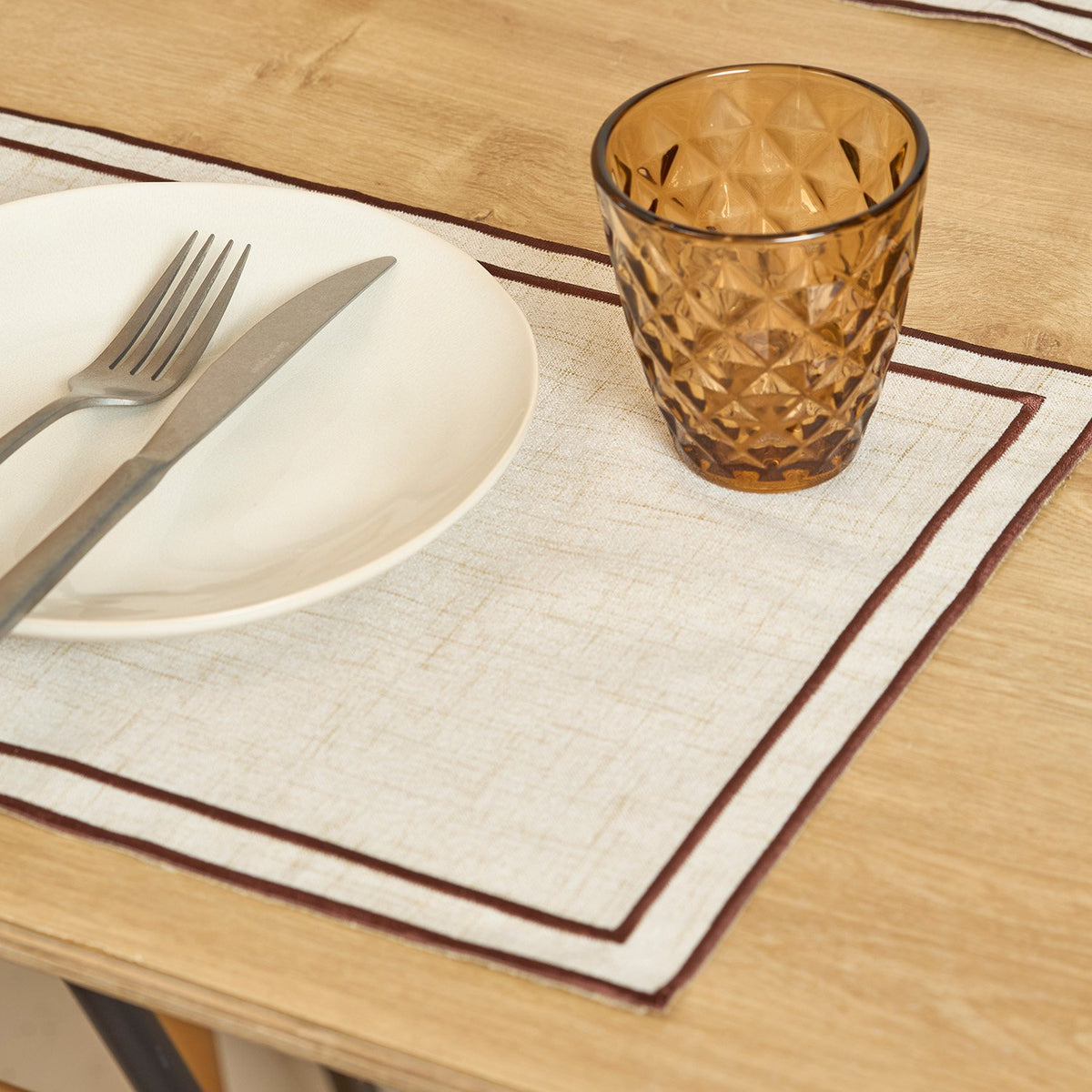 Glas 27cl oker Prisma - Set van 4