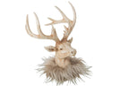 J-Line decoratie Rendier - polyresin - lichtbeige - small