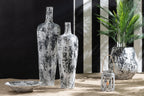 J-Line lantaarn Ruby - keramiek - zwart/wit