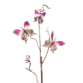 Decoratie Tak 85 cm Roze Metaal Vlinders