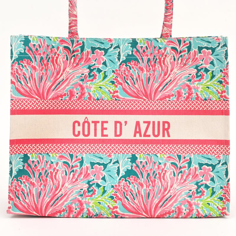 Canvas draagtas – grote milieuvriendelijke herbruikbare boodschappen- en strandtas (41 x 16 x 34 cm)