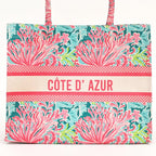Canvas draagtas – grote milieuvriendelijke herbruikbare boodschappen- en strandtas (41 x 16 x 34 cm)