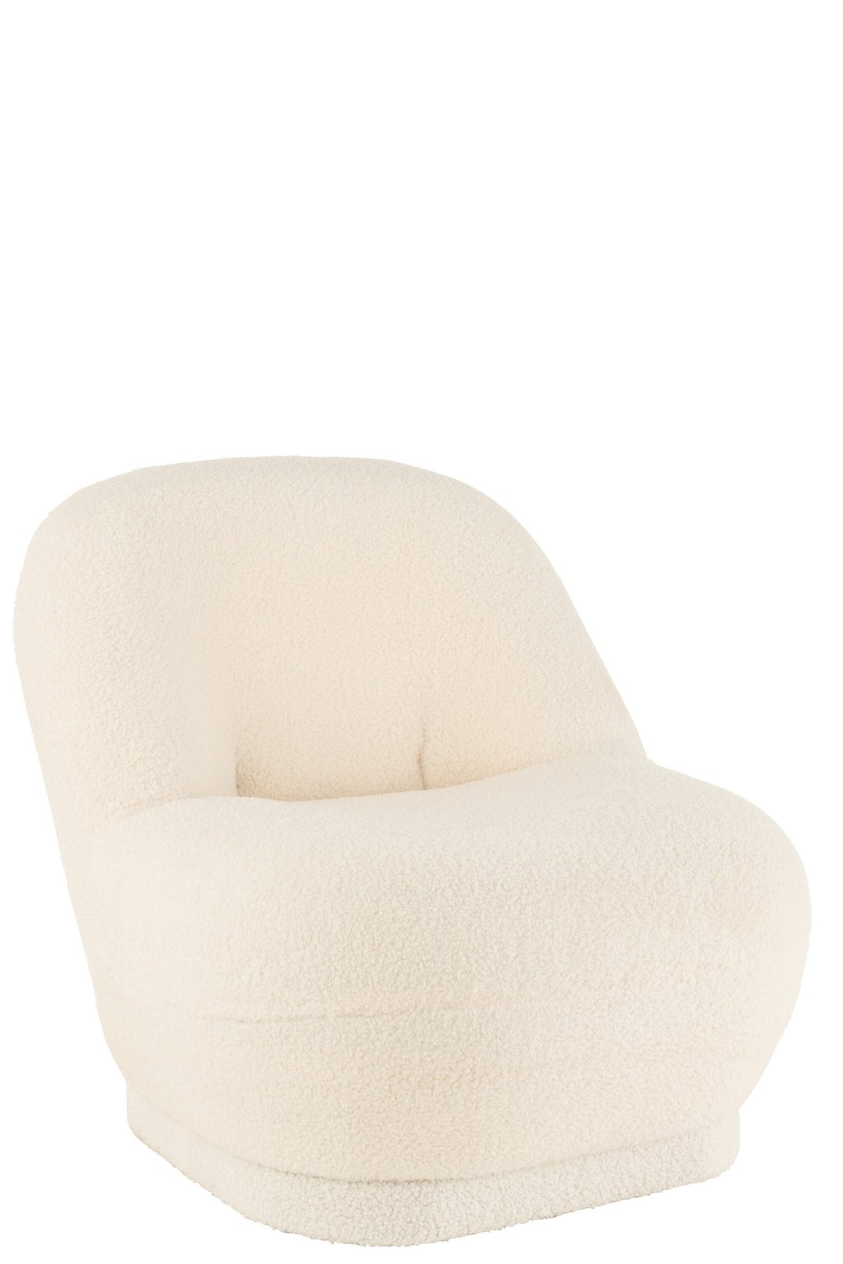 J-Line zetel Teddy Bouclé - velvet - wit