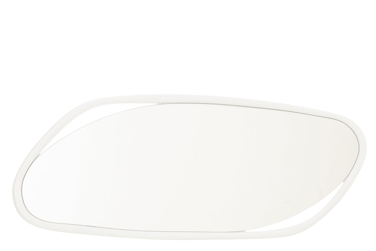 J-Line spiegel Onregelmatig - polyresin - wit