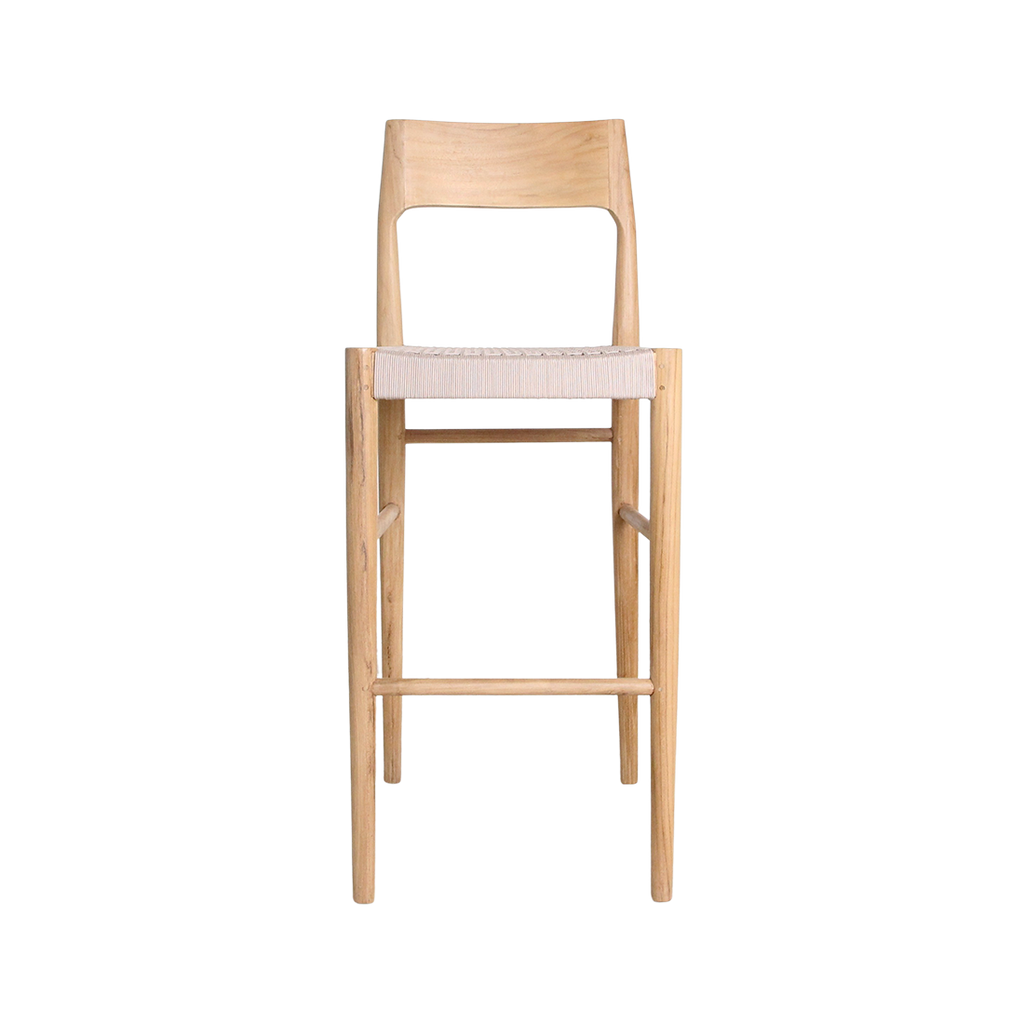 Freya outdoor teakhouten barstoel - 46x46x109 cm