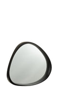 J-Line spiegel Giles - glas - zwart - small - Ø 71 cm