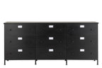 J-Line kast Cade - ijzer - zwart