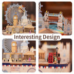 Tonecheer, Muziekdoosje, DIY 3D Houten Puzzel, London, TQ066, 14x14x14,5cm
