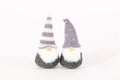 Stoffen kabouter 4st 13cm grijs