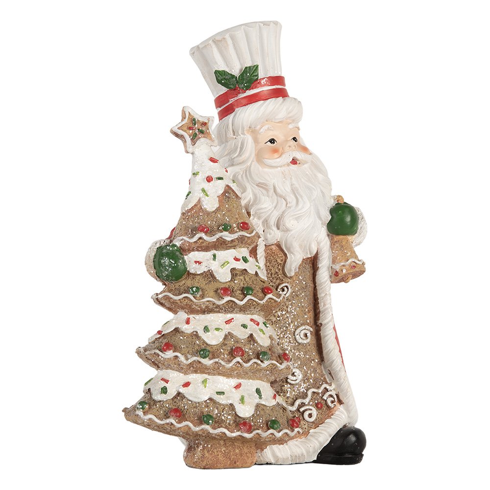 Kerstdecoratie Beeld Kerstman 15x11x25 cm Bruin Kunststof