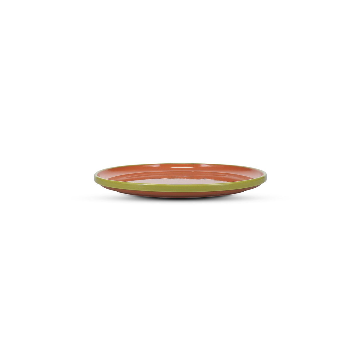 Bord 26xH2,5cm oranje/groen Duo