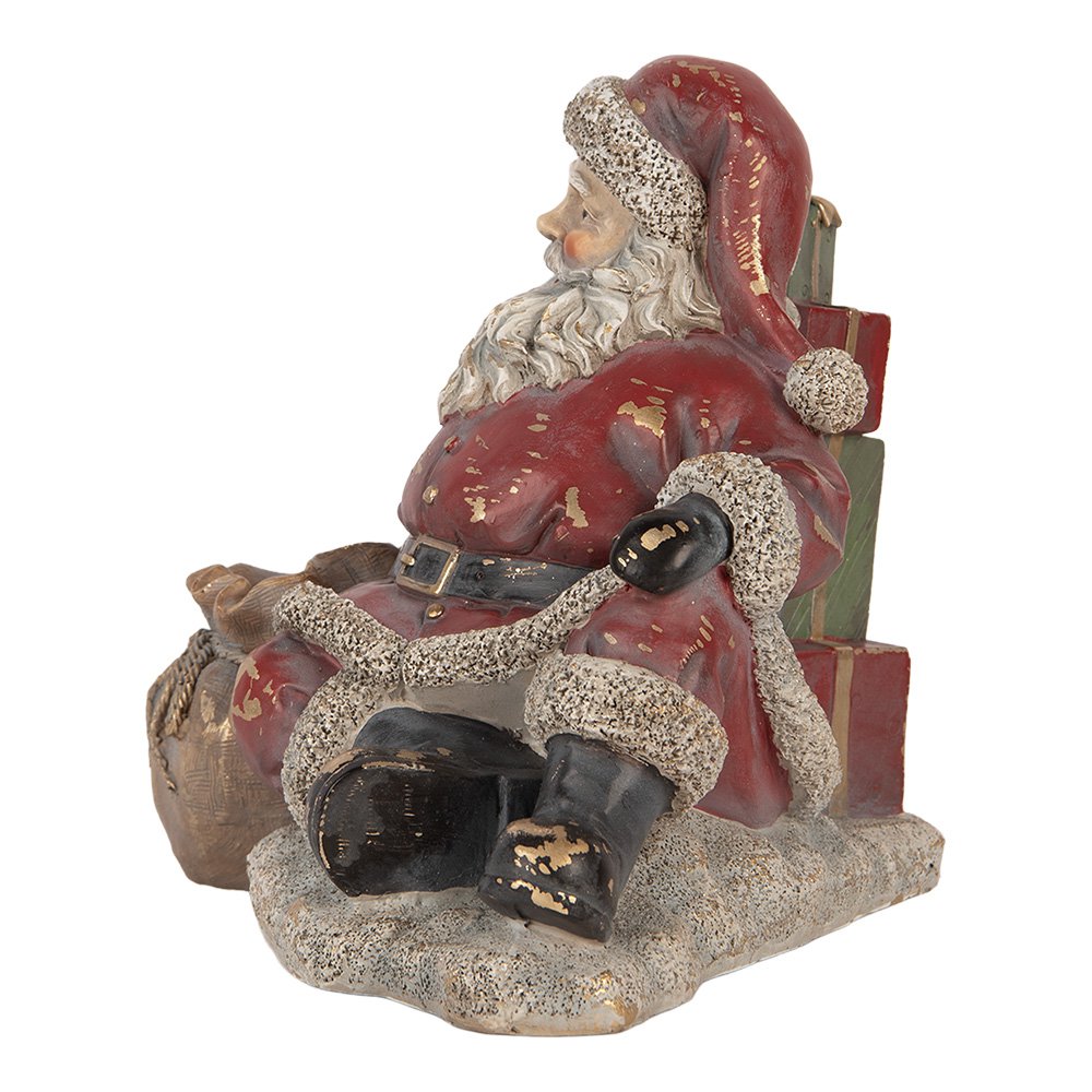 Kerstdecoratie Beeld Kerstman 23x19x19 cm Rood Kunststof