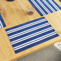 Tafelplacemats – geribbeld katoen, hittebestendig – 48x32 cm, set van 6