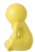 J-Line decoratie Beeldje Marcel - polyresin - geel
