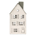 Decoratie Beeld Huis 16x9x32 cm Wit Metaal