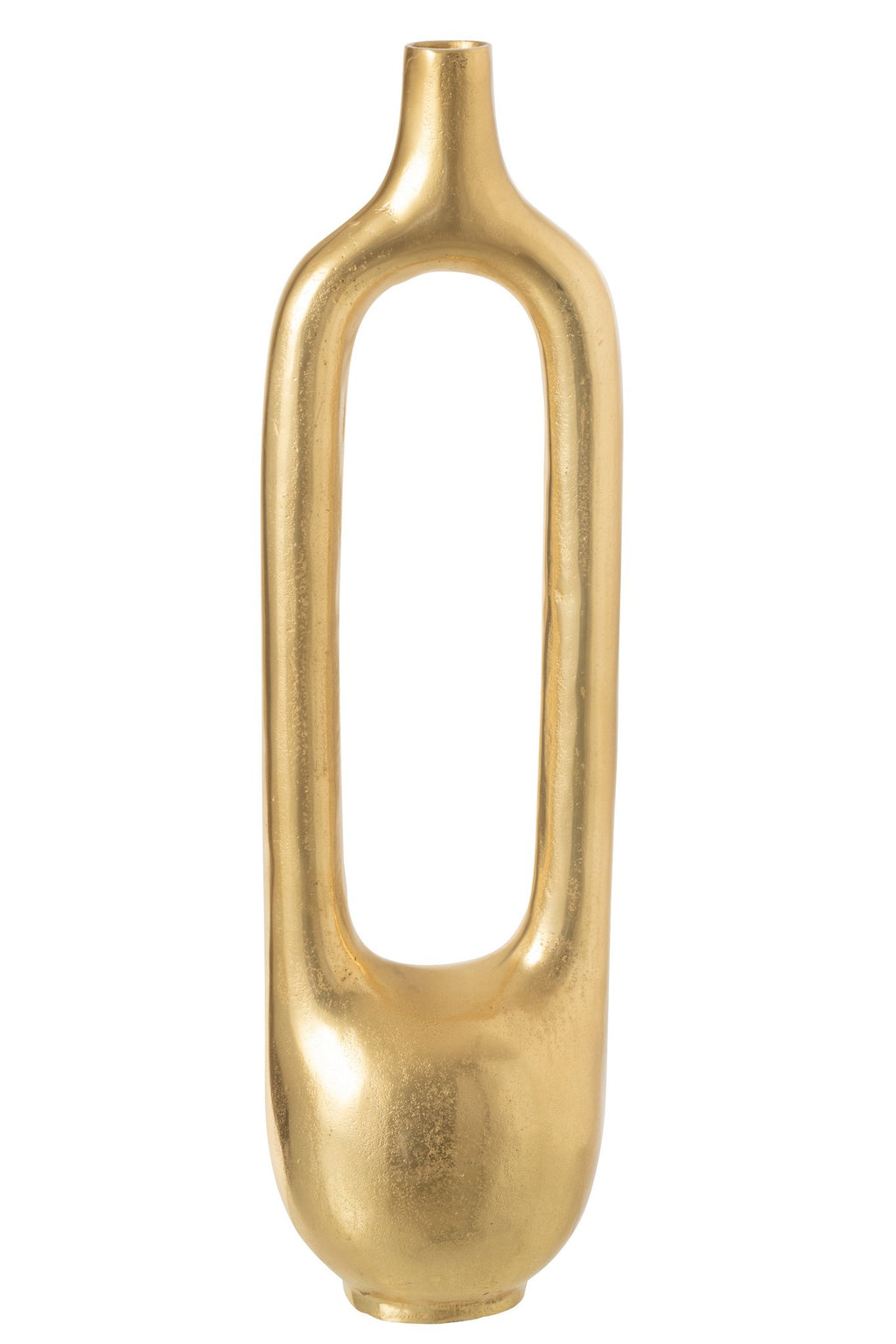 J-Line vaas Holle Binnenkant - aluminium - goud - L