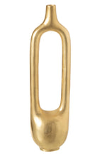 J-Line vaas Holle Binnenkant - aluminium - goud - L