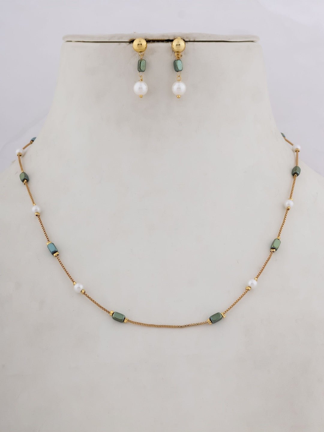 Messing vergulde ketting – schakelketting – met kristallen verfraaid messing
