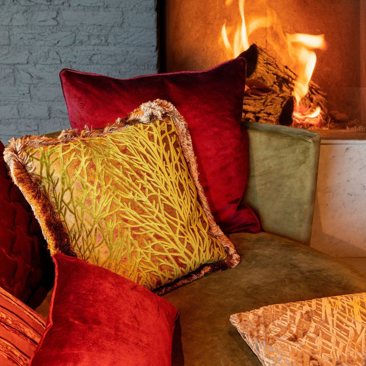 Chloe | Kussen | 30x50 cm Merlot | Rood | Hoii | Met luxe binnenkussen