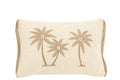 J-Line kussen Rechthoek Palmbomen - katoen - creme/beige