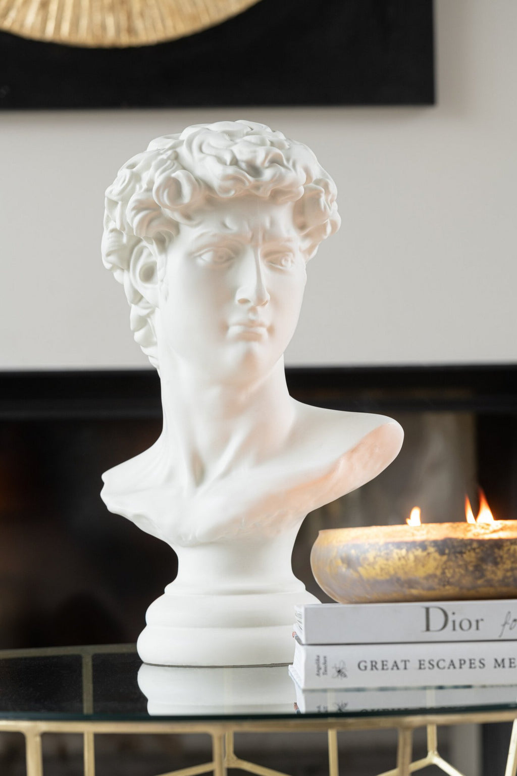J-Line decoratie Buste david - polyresin - wit - large