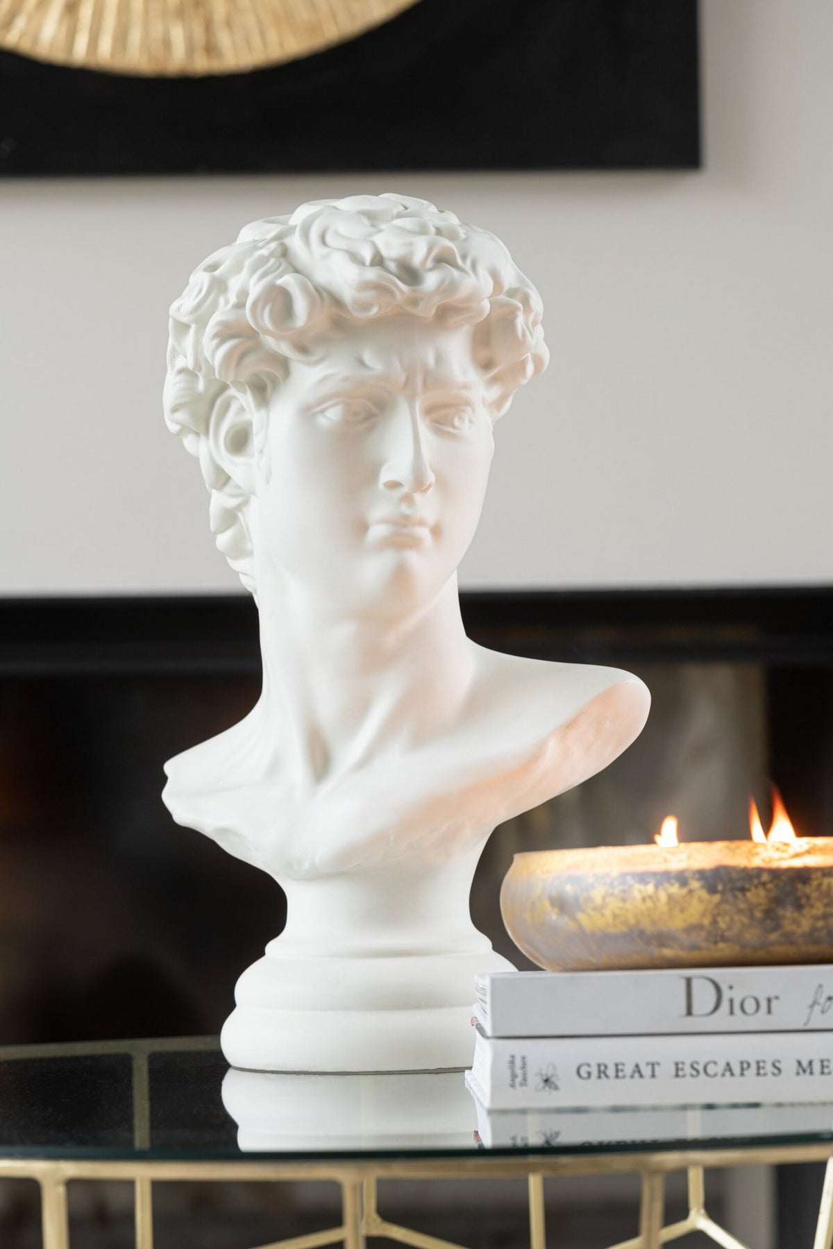 J-Line decoratie Buste david - polyresin - wit - large