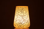 J-Line windlicht Driehoek - glas - wit/goud - extra large