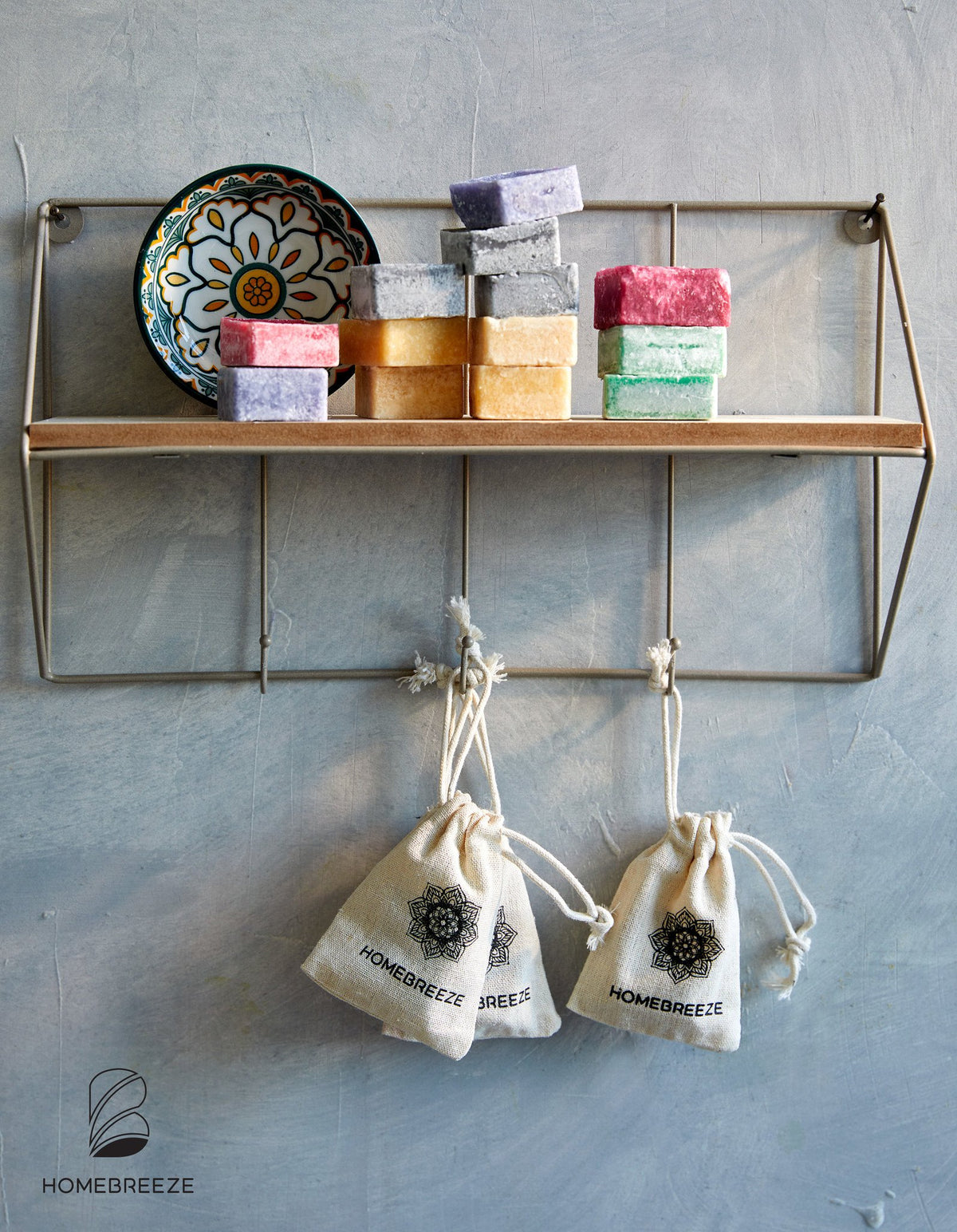 Juten cadeautasje met koord en HomeBreeze logo (10 stuks)