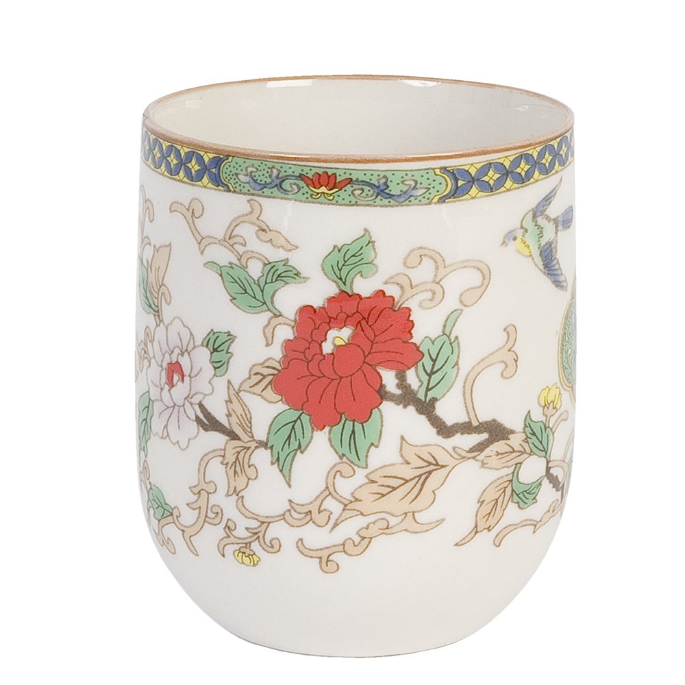 Mok 100 ml Rood Porselein Bloemen Theemok