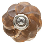 Deurknop Ø 4 cm Bruin Glas Meubelknop