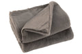 J-Line Plaid cutie - fleece deken – polyester – taupe - 180 x 130 cm