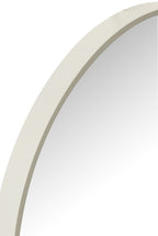 J-Line spiegel Rond - glas/metaal - wit - large - Ø 90 cm