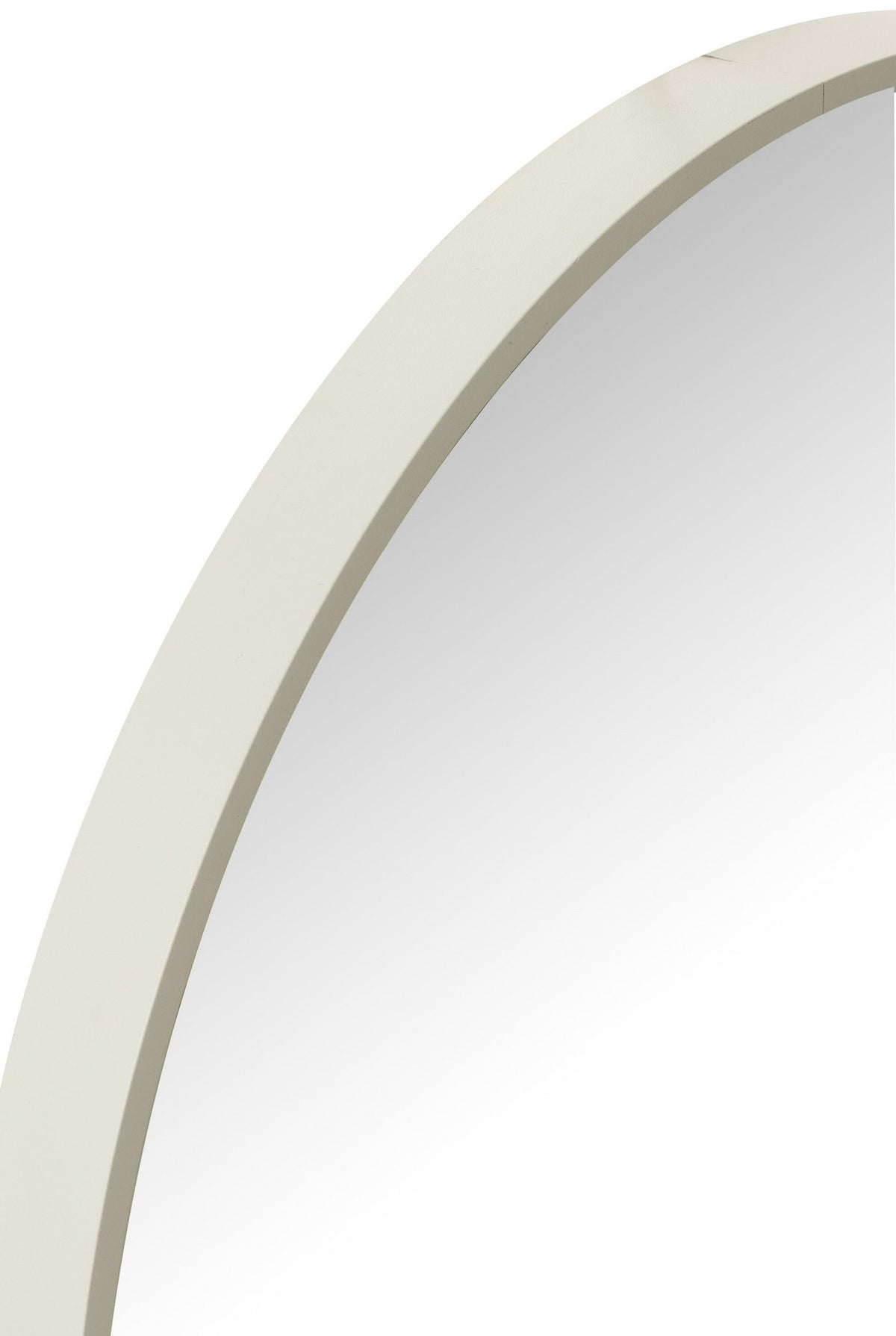 J-Line spiegel Rond - glas/metaal - wit - large - Ø 90 cm