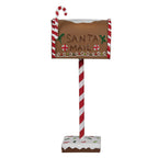 Kerstdecoratie Brievenbus 14x8x37 cm Bruin Metaal