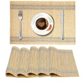 Placemats – Omkeerbaar bamboe – 45x30 cm, set van 6