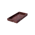 Marmer dienblad met rand 15x30cm rood
