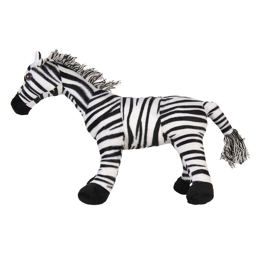 Deurstopper Zebra 37x13x30 cm Zwart Wit Polyester Deurklem