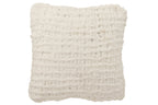 J-Line kussen wit/groen polyester