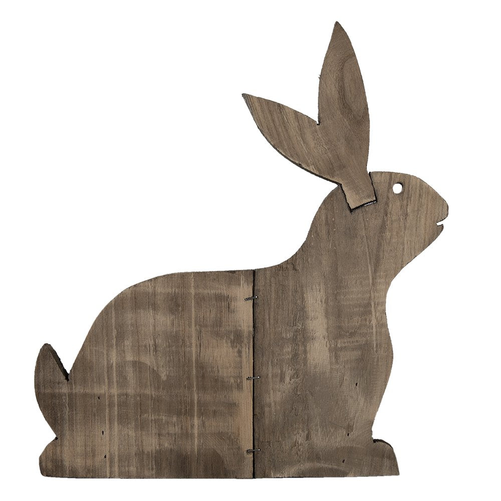 Bloempot 31x12x36 cm Bruin Hout Konijn Bloempot Binnen