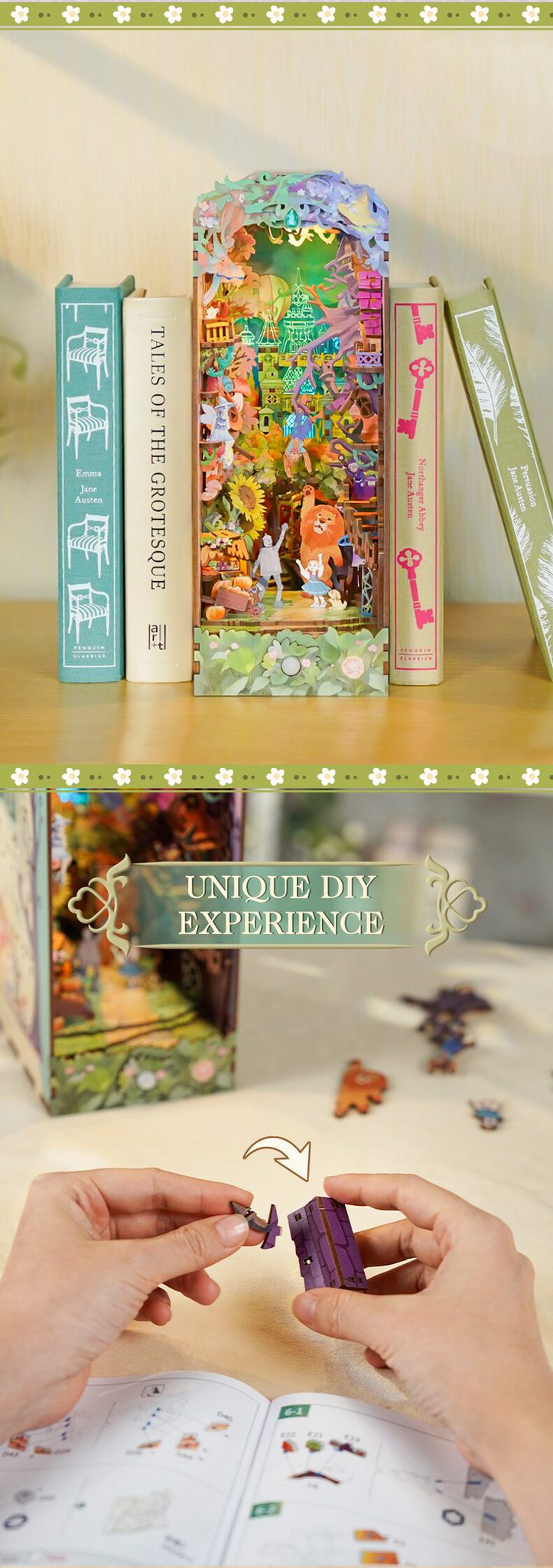 Tonecheer, DIY Book Nook, Dorothy's Journey, TQ139, 19x10x25,6cm