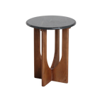 Brunei bijzettafel marmer zwart - 30x30x50 cm