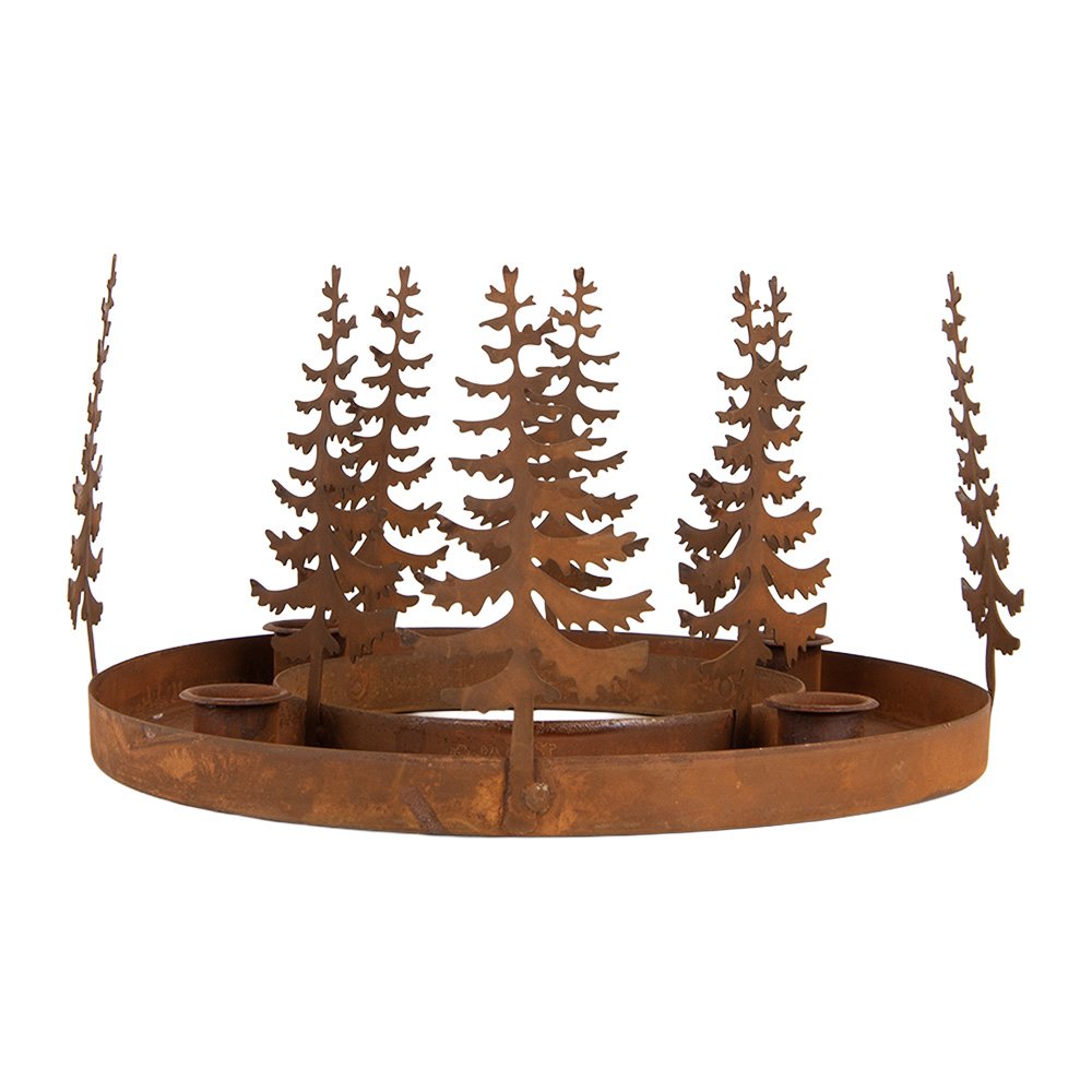 Kandelaar Kerstbomen Bruin Metaal