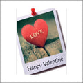 Cadeau kaartjes - Happy Valentine - 7x5cm - 20st