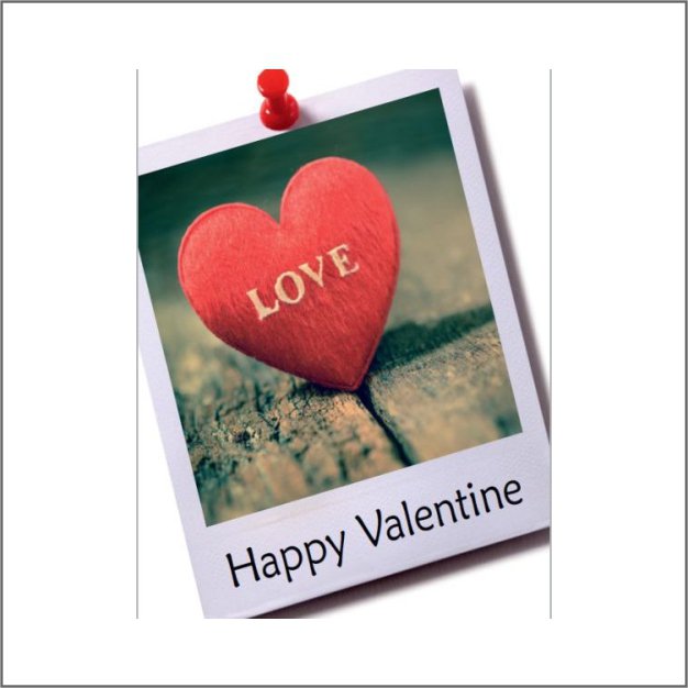 Cadeau kaartjes - Happy Valentine - 7x5cm - 20st
