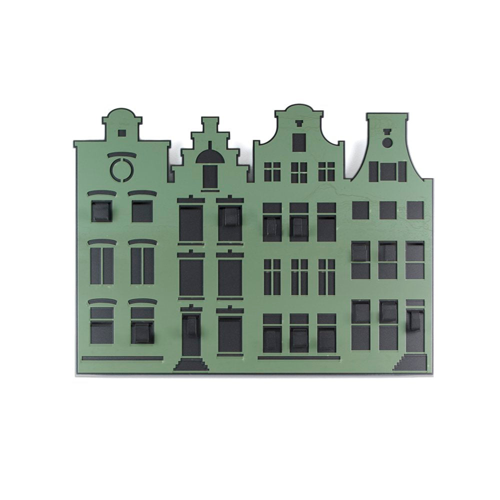 City Shapes kapstok - Zwart/Groen